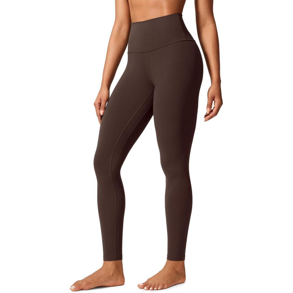 imageCRZ YOGA Butterlift Workout Leggings 28quot High Waisted Pilates Gym Athletic Womens Yoga Pants Buttery SoftHot Fudge Brown