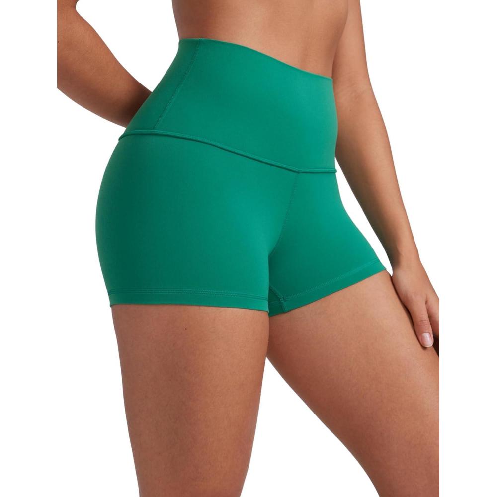 imageCRZ YOGA Butterluxe Biker Shorts 25quot High Waisted Yoga Workout Spandex Womens Running Volleyball BootyCascadia Green