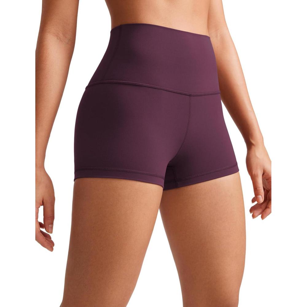 imageCRZ YOGA Butterluxe Biker Shorts 25quot High Waisted Yoga Workout Spandex Womens Running Volleyball BootyDeep Purple