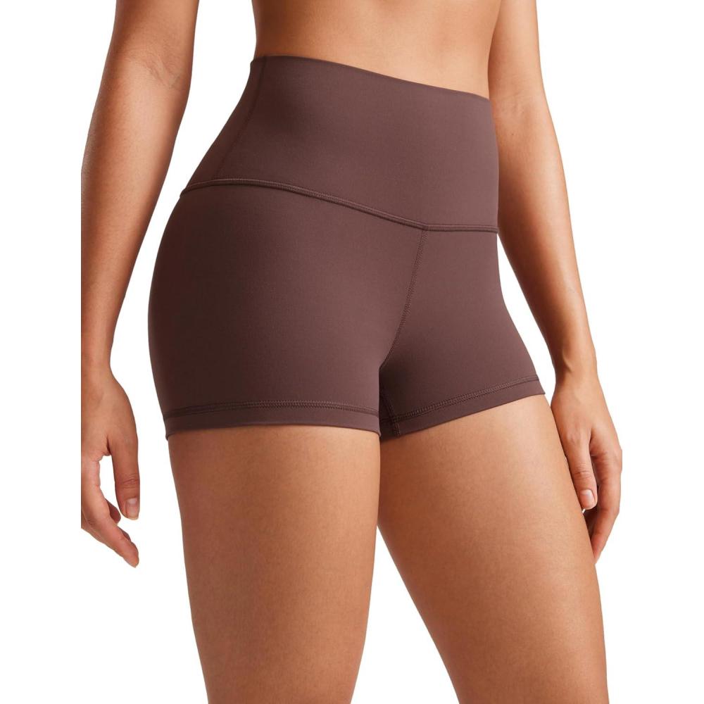 imageCRZ YOGA Butterluxe Biker Shorts 25quot High Waisted Yoga Workout Spandex Womens Running Volleyball BootyTaupe
