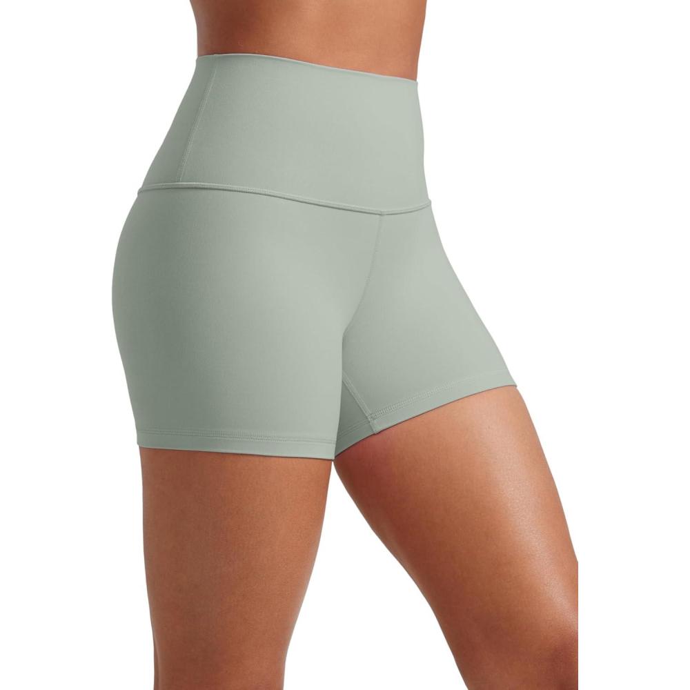 imageCRZ YOGA Butterluxe Biker Shorts 4 High Waisted Booty Workout Volleyball Yoga Womens SpandexGreen Palm Court