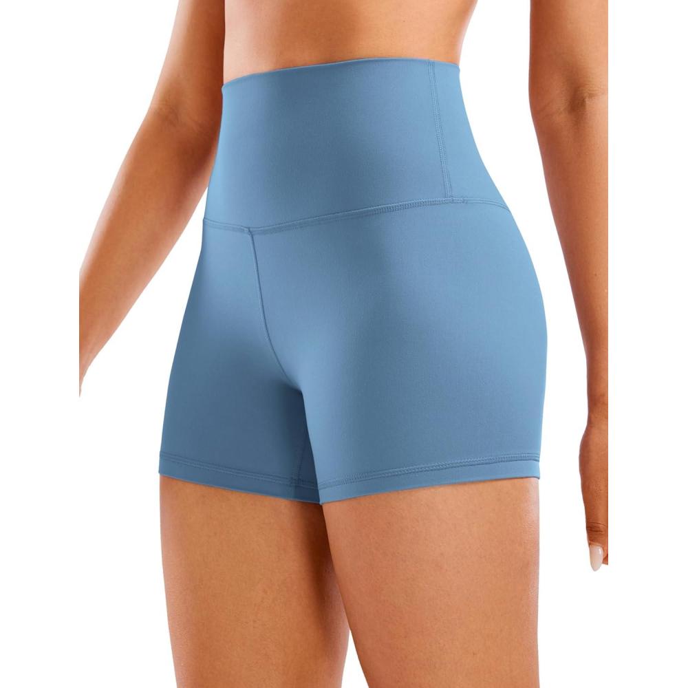 imageCRZ YOGA Butterluxe Biker Shorts 4 High Waisted Booty Workout Volleyball Yoga Womens SpandexUniverse Blue