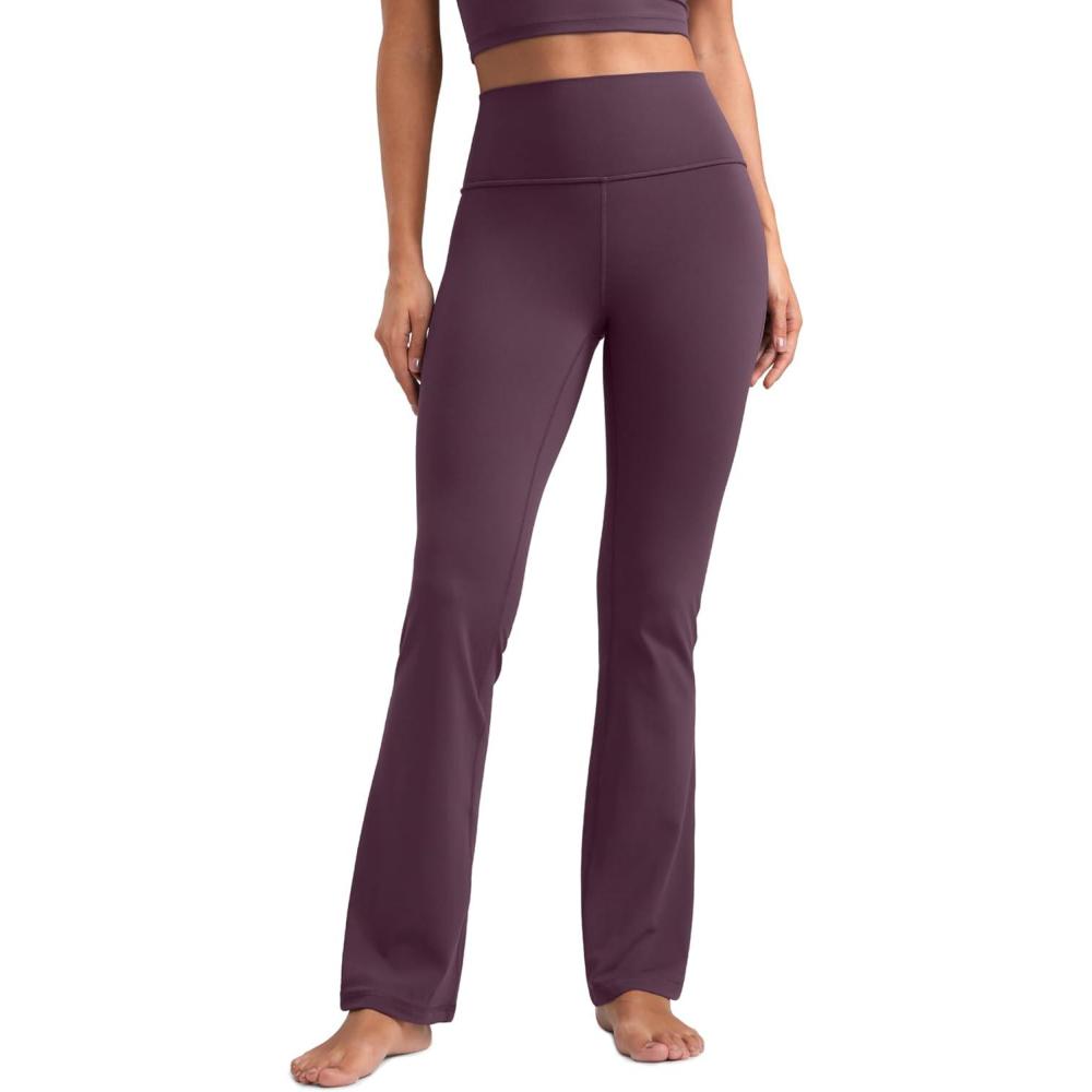 imageCRZ YOGA Butterluxe Flare Leggings 29quot305quot32quot335quot High Waist Bootcut Wide Leg Lounge Womens Yoga Pants with PocketGrape Thistle Purple