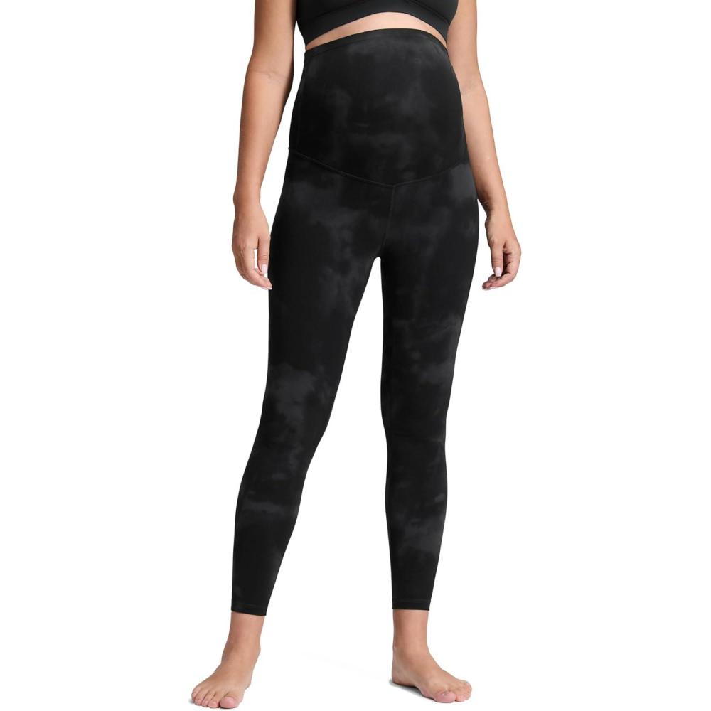 imageCRZ YOGA Butterluxe Maternity Leggings 25quot Over The Belly Buttery Soft Workout Activewear Yoga Womens Pregnancy PantsBlack Tie Dye Flowers