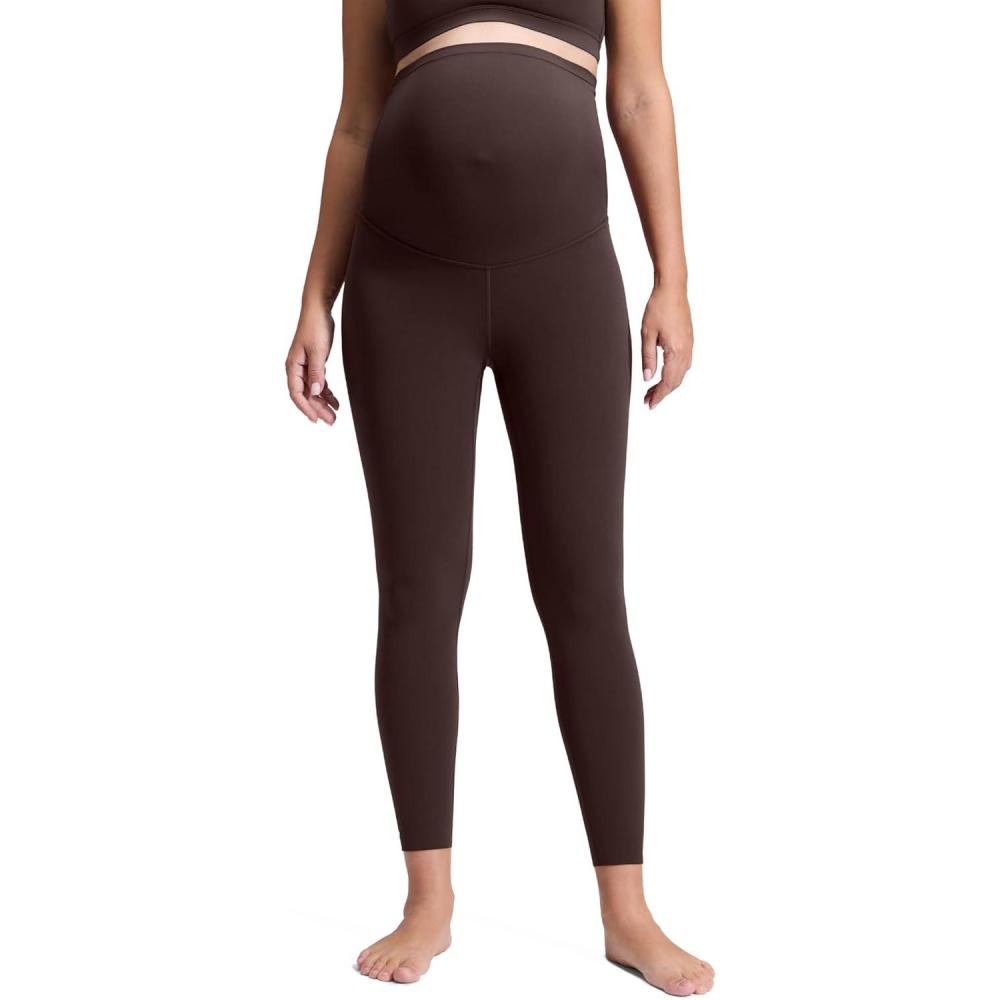imageCRZ YOGA Butterluxe Maternity Leggings 25quot Over The Belly Buttery Soft Workout Activewear Yoga Womens Pregnancy PantsHot Fudge Brown
