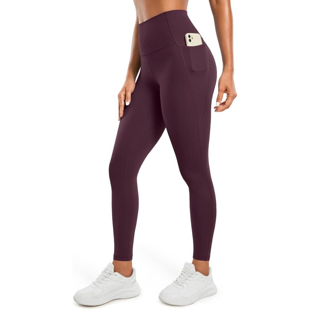 imageCRZ YOGA Butterluxe Workout Leggings Pockets 28 High Waisted Gym Womens Yoga Pants Running Buttery SoftDeep Purple
