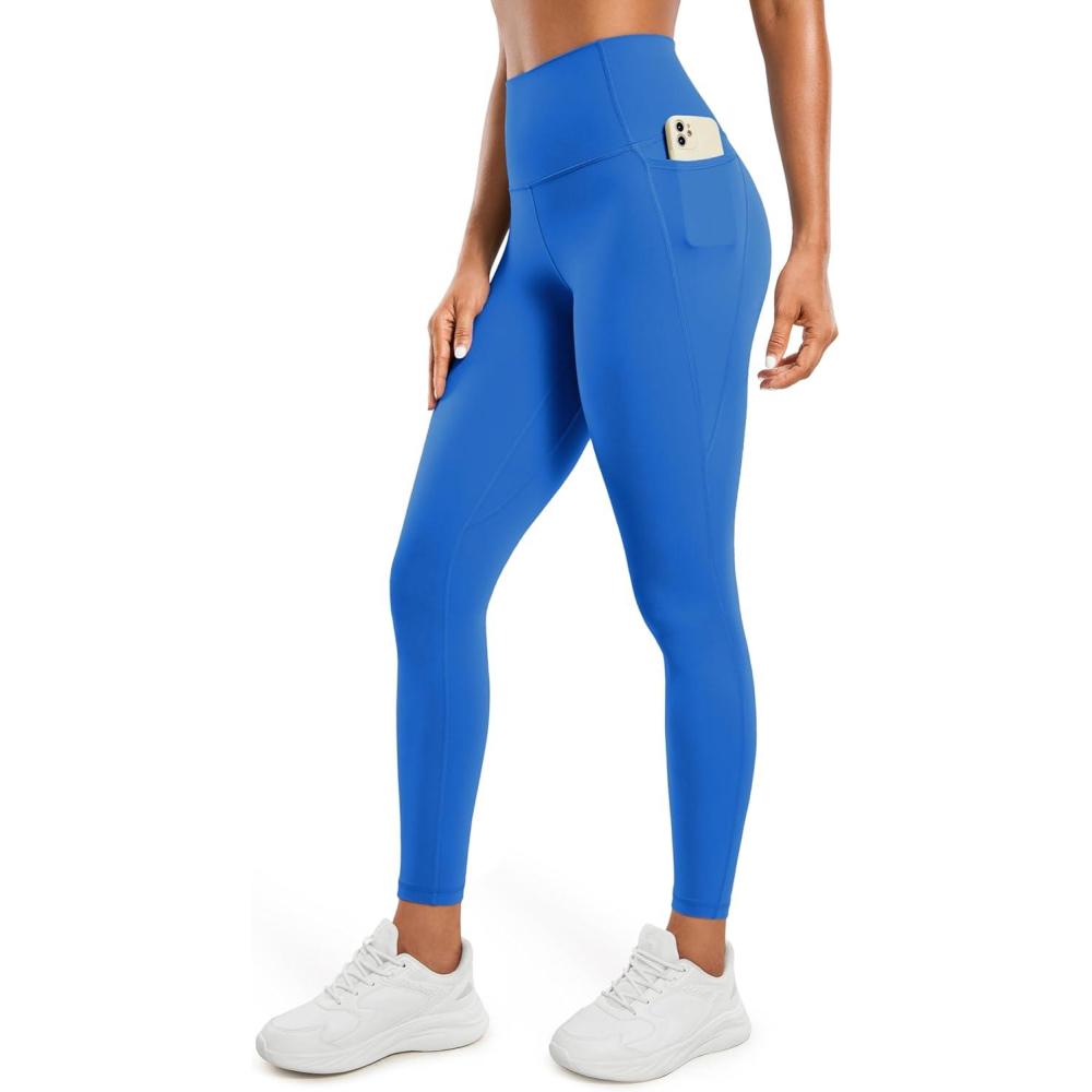 imageCRZ YOGA Butterluxe Workout Leggings Pockets 28 High Waisted Gym Womens Yoga Pants Running Buttery SoftSparkle Blue