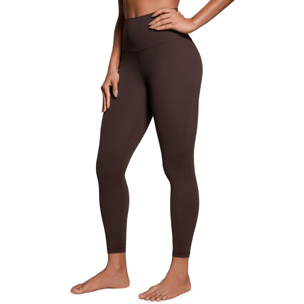 imageCRZ YOGA Butterluxe Yoga Leggings 25quot High Waisted Buttery Soft Womens Workout Lounge PantsHot Fudge Brown