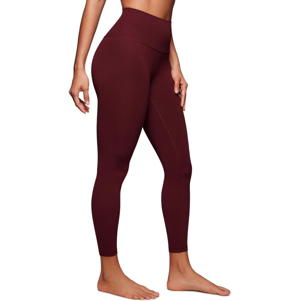 imageCRZ YOGA Butterluxe Yoga Leggings 25quot High Waisted Buttery Soft Womens Workout Lounge PantsRed Merlot