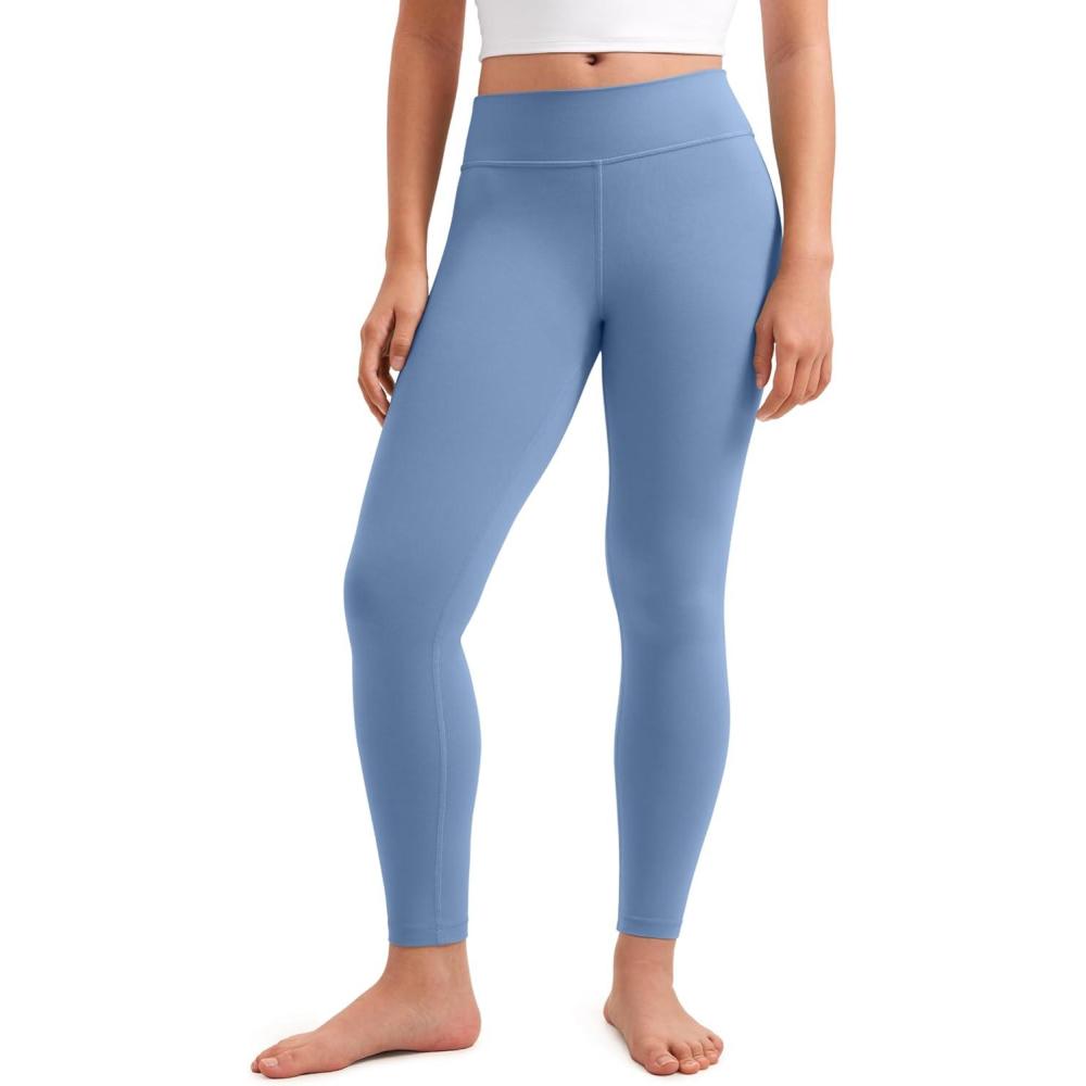 imageCRZ YOGA Girls Butterluxe Full Length Yoga Leggings Athletic Sports Casual Pants High Waist Tights Kids TeenOasis Blue