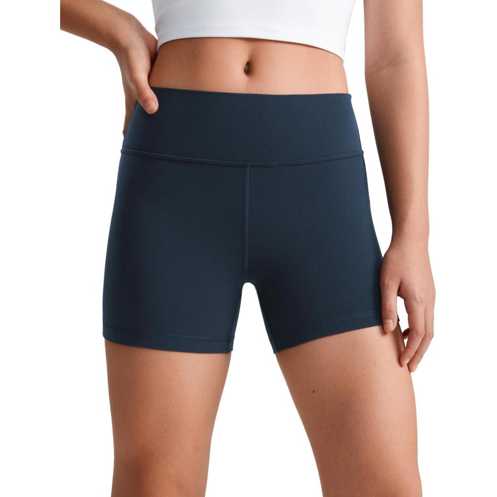 imageCRZ YOGA Girls Butterluxe High Waist Athletic Biker Shorts Dance Yoga Casual Kids Teen SummerTwilight Blue