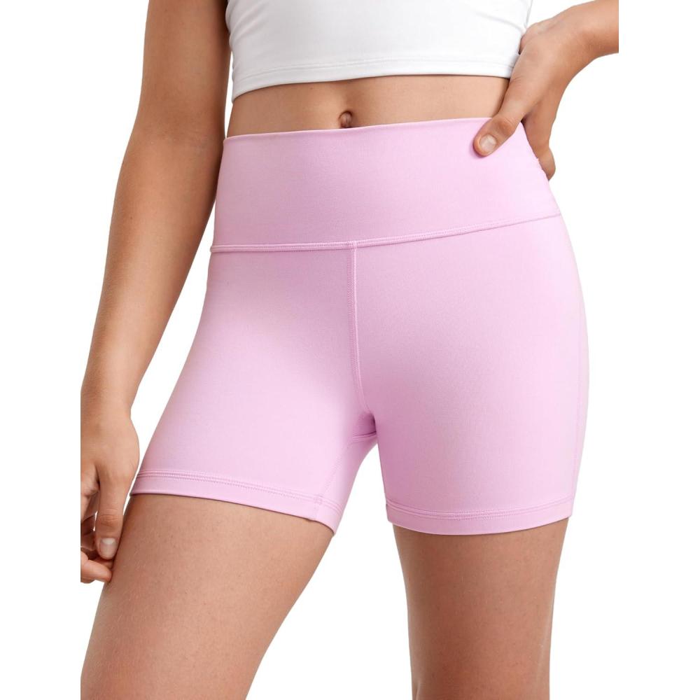 imageCRZ YOGA Girls Butterluxe High Waist Athletic Biker Shorts Dance Yoga Casual Kids Teen SummerVita Pink