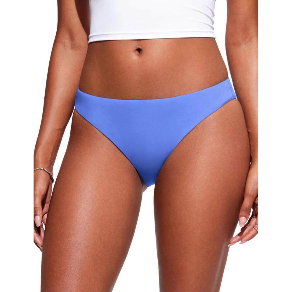 imageCRZ YOGA Low Waisted Bikini Bottom for Women Cheeky Basic Bathing Swimsuit Swim BriefsWild Indigo