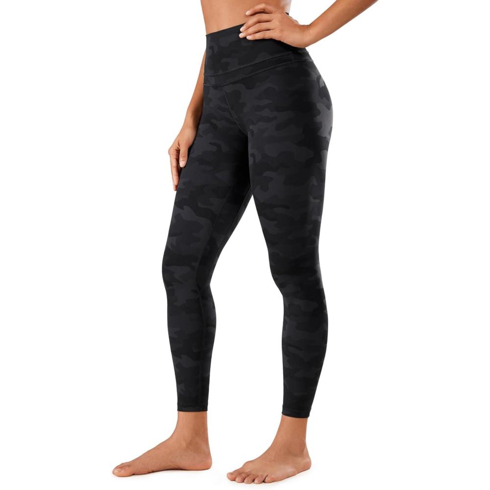 imageCRZ YOGA Naked Feeling Workout Leggings 25 High Waist Yoga Training Tight Womens PantsDark Grey Camouflage