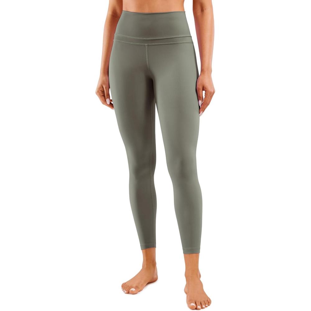 imageCRZ YOGA Naked Feeling Workout Leggings 25 High Waist Yoga Training Tight Womens PantsLight Army Green