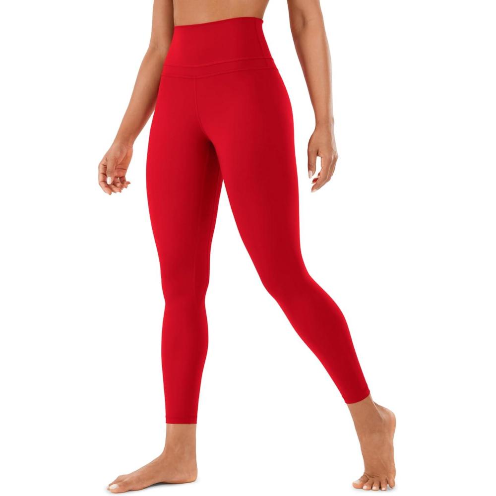 imageCRZ YOGA Naked Feeling Workout Leggings 25 High Waist Yoga Training Tight Womens PantsRed Chili