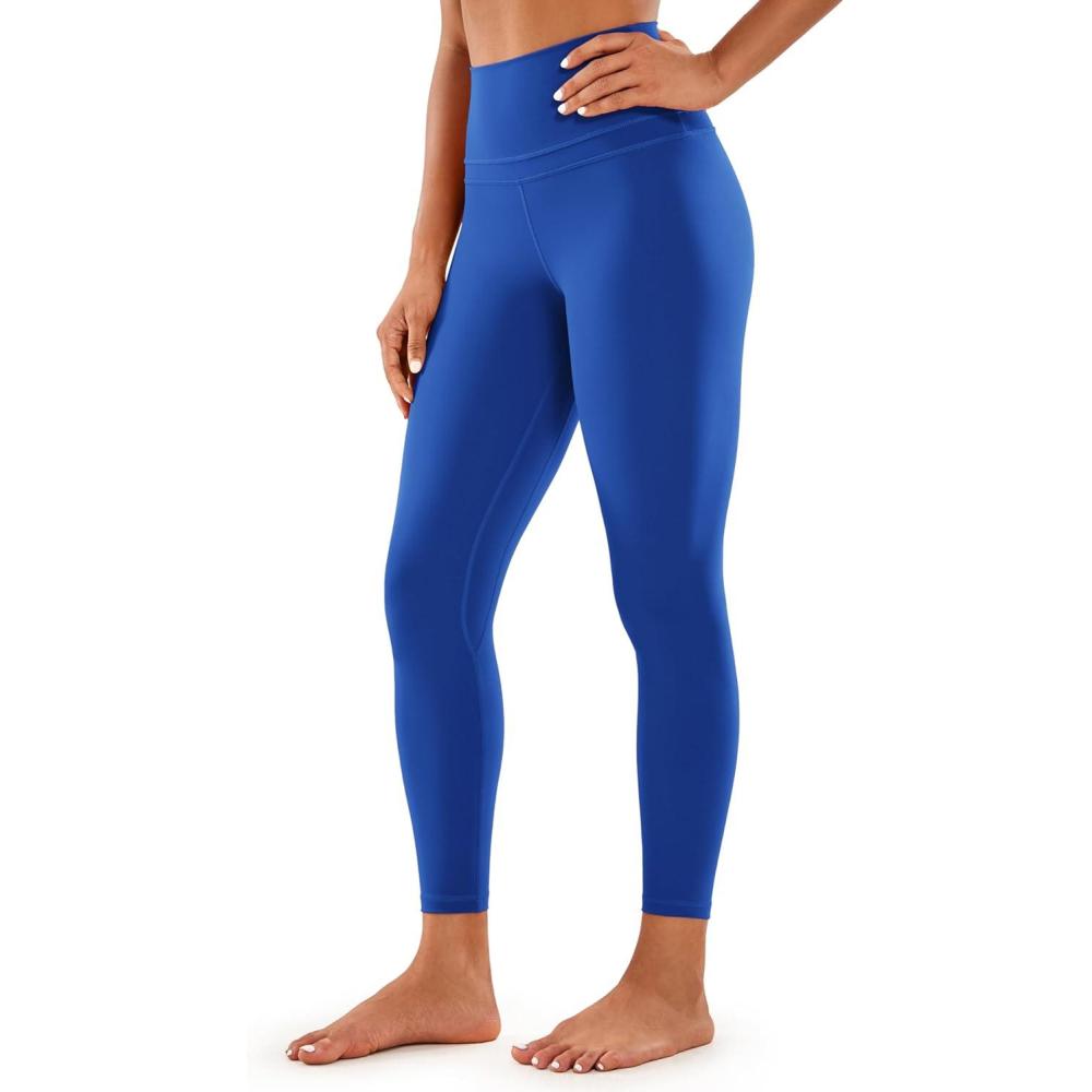 imageCRZ YOGA Naked Feeling Workout Leggings 25 High Waist Yoga Training Tight Womens PantsWaves Blue