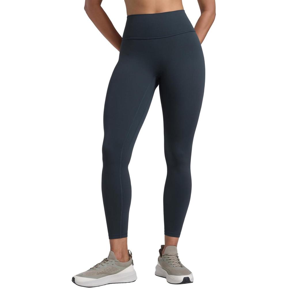imageCRZ YOGA Secretsculpt Butterlift Workout Leggings 25quot No Front Seam High Waisted Womens Yoga Pants Booty Scrunch ButtTrue Navy