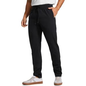 CRZ YOGA 4-Way Stretch Athletic Pants for Men 30″ – Workout Lounge Casual Work Jogger with Zip Pocket(Black)