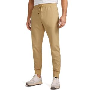 CRZ YOGA All Day Comfy Pull-On Golf Joggers for Men 28″/30″/32″ – Quick Dry Lightweight Work Casual Pants with Pockets(Khaki Sand)