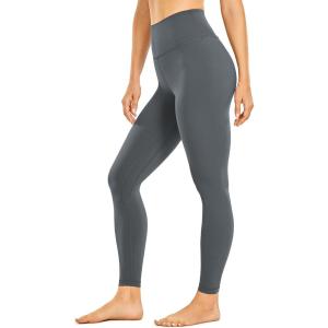 CRZ YOGA Brushed Naked Feeling Workout Leggings 25″ – High Waisted Gym Compression Tummy Control Womens Yoga Pants(Dark Carbon)
