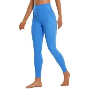 CRZ YOGA Brushed Naked Feeling Workout Leggings 25″ – High Waisted Gym Compression Tummy Control Womens Yoga Pants(Hazy Blue)