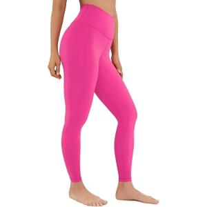 CRZ YOGA Brushed Naked Feeling Workout Leggings 25″ – High Waisted Gym Compression Tummy Control Womens Yoga Pants(Hibiscus Purple)