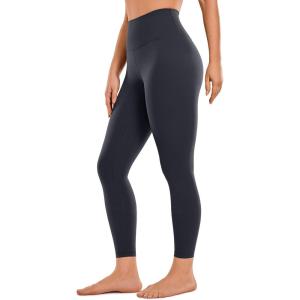 CRZ YOGA Brushed Naked Feeling Workout Leggings 25″ – High Waisted Gym Compression Tummy Control Womens Yoga Pants(Intersellar Black and Navy)