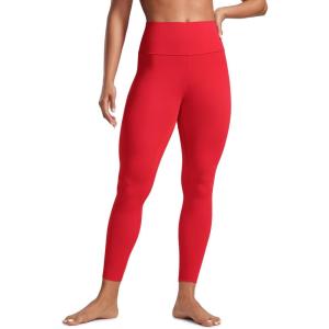CRZ YOGA Butterlift Workout Leggings 25″ – High Waisted Pilates Gym Athletic Womens Yoga Pants Buttery Soft(Aurora Red)
