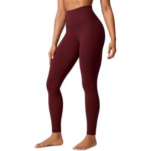 CRZ YOGA Butterlift Workout Leggings 28″ – High Waisted Pilates Gym Athletic Womens Yoga Pants Buttery Soft(Red Merlot)