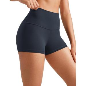 CRZ YOGA Butterluxe Biker Shorts 2.5″- High Waisted Yoga Workout Spandex Womens Running Volleyball Booty(True Navy)