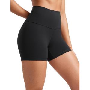 CRZ YOGA Butterluxe Biker Shorts 4” – High Waisted Booty Workout Volleyball Yoga Womens Spandex(Black)