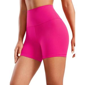 CRZ YOGA Butterluxe Biker Shorts 4” – High Waisted Booty Workout Volleyball Yoga Womens Spandex(Granita Pink)