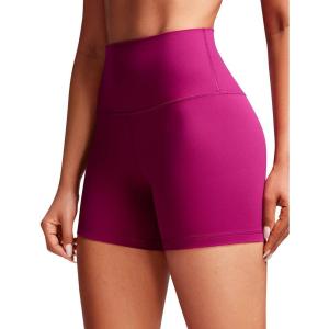 CRZ YOGA Butterluxe Biker Shorts 4” – High Waisted Booty Workout Volleyball Yoga Womens Spandex(Magenta Purple)
