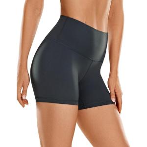 CRZ YOGA Butterluxe Biker Shorts 4” – High Waisted Booty Workout Volleyball Yoga Womens Spandex(Melanite)