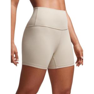 CRZ YOGA Butterluxe Biker Shorts 4” – High Waisted Booty Workout Volleyball Yoga Womens Spandex(Mojave Tan)