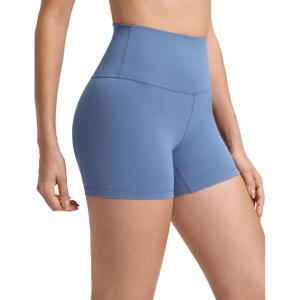 CRZ YOGA Butterluxe Biker Shorts 4” – High Waisted Booty Workout Volleyball Yoga Womens Spandex(Oasis Blue)