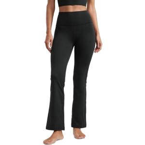 CRZ YOGA Butterluxe Flare Leggings 29″/30.5″/32″/33.5″ – High Waist Bootcut Wide Leg Lounge Womens Yoga Pants with Pocket(Black)