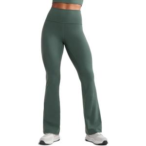 CRZ YOGA Butterluxe Flare Leggings 29″/30.5″/32″/33.5″ – High Waist Bootcut Wide Leg Lounge Womens Yoga Pants with Pocket(Dark Forest Green)