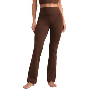 CRZ YOGA Butterluxe Flare Leggings 29″/30.5″/32″/33.5″ – High Waist Bootcut Wide Leg Lounge Womens Yoga Pants with Pocket(Lava Brown)