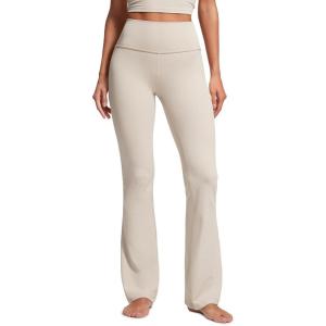 CRZ YOGA Butterluxe Flare Leggings 29″/30.5″/32″/33.5″ – High Waist Bootcut Wide Leg Lounge Womens Yoga Pants with Pocket(Mojave Tan)