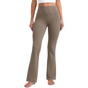 CRZ YOGA Butterluxe Flare Leggings 29″/30.5″/32″/33.5″ – High Waist Bootcut Wide Leg Lounge Womens Yoga Pants with Pocket(Nomad Grey)