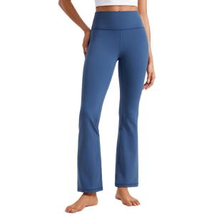 CRZ YOGA Butterluxe Flare Leggings 29″/30.5″/32″/33.5″ – High Waist Bootcut Wide Leg Lounge Womens Yoga Pants with Pocket(Pitch Blue)