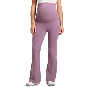 CRZ YOGA Butterluxe Maternity Flare Leggings Pockets 31” – Workout Yoga Bootcut Pregnancy Womens Pants Over The Belly(Light Lavender)