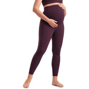 CRZ YOGA Butterluxe Maternity Leggings 25″ – Over The Belly Buttery Soft Workout Activewear Yoga Womens Pregnancy Pants(Deep Purple)