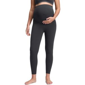 CRZ YOGA Butterluxe Maternity Leggings 25″ – Over The Belly Buttery Soft Workout Activewear Yoga Womens Pregnancy Pants(Mysterious Grey)