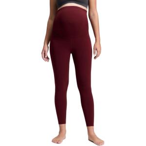 CRZ YOGA Butterluxe Maternity Leggings 25″ – Over The Belly Buttery Soft Workout Activewear Yoga Womens Pregnancy Pants(Red Merlot)