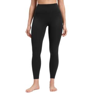 CRZ YOGA Butterluxe No Front Seam Yoga Leggings 25″ – High Waisted Womens Lounge Pants Pilates Workout Athletic Buttery Soft(Black)