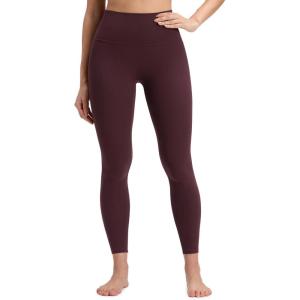 CRZ YOGA Butterluxe No Front Seam Yoga Leggings 25″ – High Waisted Womens Lounge Pants Pilates Workout Athletic Buttery Soft(Ripe Plum)