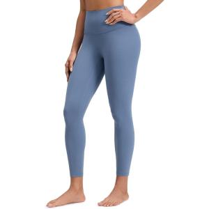 CRZ YOGA Butterluxe No Front Seam Yoga Leggings 25″ – High Waisted Womens Lounge Pants Pilates Workout Athletic Buttery Soft(Washed Denim)